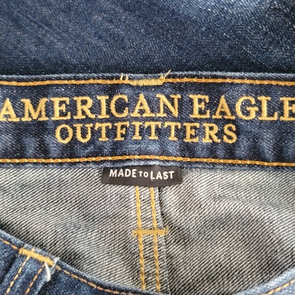 Men's American Eagle Loose Blue Jeans 38 X 32  Inseam Measures 30"  Pre-Owned - Picture 4 of 12
